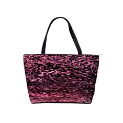 Pink  Waves Flow Series 11 Classic Shoulder Handbag by DimitriosArt