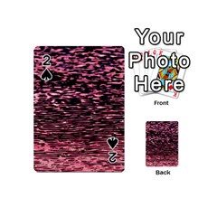 Pink  Waves Flow Series 11 Playing Cards 54 Designs (mini) by DimitriosArt