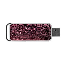 Pink  Waves Flow Series 11 Portable Usb Flash (one Side) by DimitriosArt