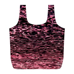 Pink  Waves Flow Series 11 Full Print Recycle Bag (l) by DimitriosArt