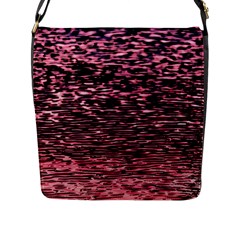 Pink  Waves Flow Series 11 Flap Closure Messenger Bag (l) by DimitriosArt
