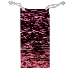 Pink  Waves Flow Series 11 Jewelry Bag by DimitriosArt