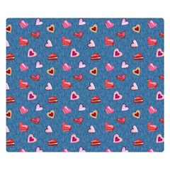 Sweet Hearts Double Sided Flano Blanket (small)  by SychEva