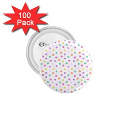 Valentines Day Candy Hearts Pattern - White 1 75  Buttons (100 Pack) 