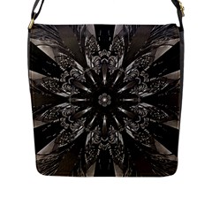 Mechanical Mandala Flap Closure Messenger Bag (l) by MRNStudios