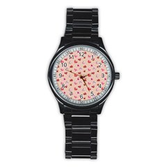 Sweet Heart Stainless Steel Round Watch by SychEva