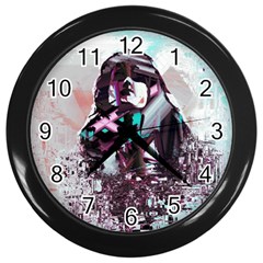 Merlot Lover Wall Clock (black) by MRNStudios