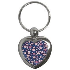 Flowers Pattern Key Chain (heart) by Sparkle