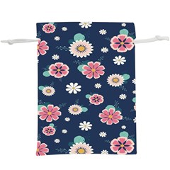 Flowers Pattern  Lightweight Drawstring Pouch (xl) by Sparkle