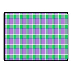Checks Double Sided Fleece Blanket (small)  by Sparkle