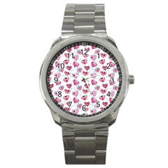 Funny Hearts Sport Metal Watch by SychEva