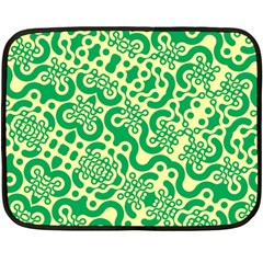 Liquid Art Pouring Abstract Seamless Pattern Lover Green Maze Fleece Blanket (mini)