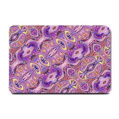 Liquid Art Pouring Abstract Seamless Pattern Tiger Eyes Small Doormat  by artico