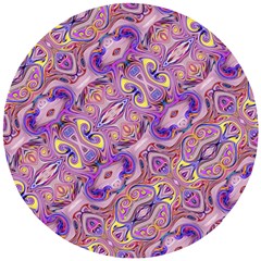 Liquid Art Pouring Abstract Seamless Pattern Tiger Eyes Wooden Puzzle Round by artico