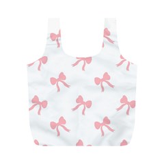 Pink Bow Pattern Full Print Recycle Bag (m)