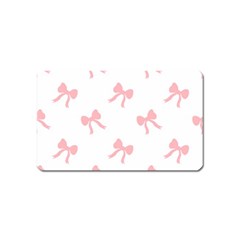 Pink Bow Pattern Magnet (name Card) by Littlebird