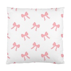 Pink Bow Pattern Standard Cushion Case (two Sides) by Littlebird