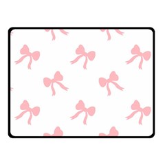 Pink Bow Pattern Fleece Blanket (small) by Littlebird