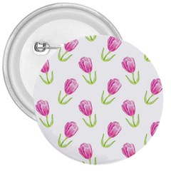 Tulips Watercolor Pattern 3  Buttons by Littlebird