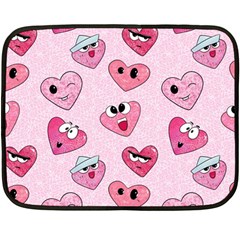 Emoji Heart Fleece Blanket (mini) by SychEva