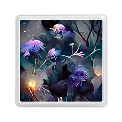 Dark Floral Memory Card Reader (square) by Dazzleway