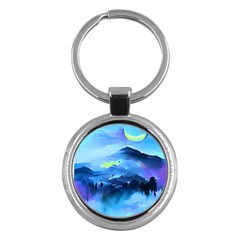 Moon mountains Key Chain (Round)