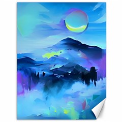 Moon mountains Canvas 36  x 48 