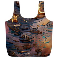 Sky Ship Full Print Recycle Bag (xl) by Dazzleway