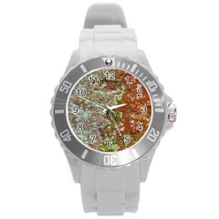 Colorful Abstract Texture Round Plastic Sport Watch (l)