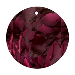 Peonies In Red Ornament (round) by LavishWithLove