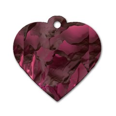 Peonies In Red Dog Tag Heart (two Sides) by LavishWithLove