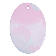Watercolor Clouds Ornament (oval) by Littlebird