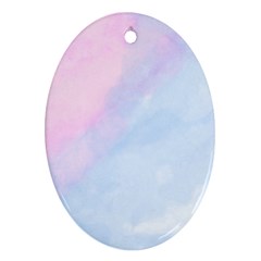 Watercolor Clouds2 Oval Ornament (two Sides) by Littlebird