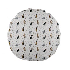 Cute Rabbit Standard 15  Premium Flano Round Cushions by SychEva