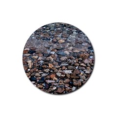 On The Rocks Rubber Coaster (round) by DimitriosArt