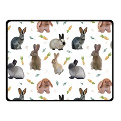 Cute Bunny Fleece Blanket (small) by SychEva