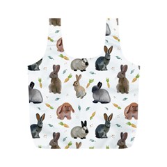 Cute Bunny Full Print Recycle Bag (m) by SychEva