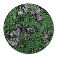 Modern Camo Grunge Print Round Mousepads by dflcprintsclothing