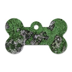 Modern Camo Grunge Print Dog Tag Bone (Two Sides)