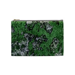 Modern Camo Grunge Print Cosmetic Bag (Medium)