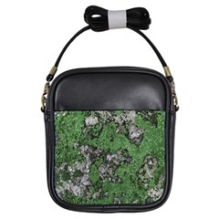 Modern Camo Grunge Print Girls Sling Bag