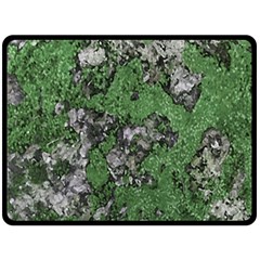 Modern Camo Grunge Print Double Sided Fleece Blanket (Large) 