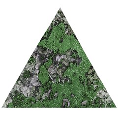 Modern Camo Grunge Print Wooden Puzzle Triangle