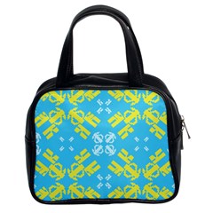 Abstract Pattern Geometric Backgrounds   Classic Handbag (two Sides) by Eskimos