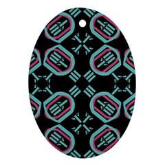 Abstract Pattern Geometric Backgrounds   Oval Ornament (two Sides) by Eskimos