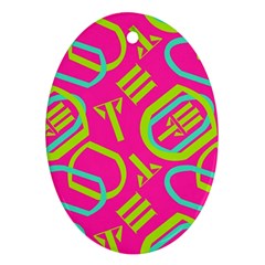 Abstract Pattern Geometric Backgrounds   Oval Ornament (two Sides) by Eskimos