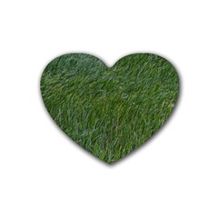 Green Carpet Rubber Heart Coaster (4 Pack) by DimitriosArt