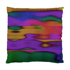 Puzzle Landscape In Beautiful Jigsaw Colors Standard Cushion Case (one Side) by pepitasart