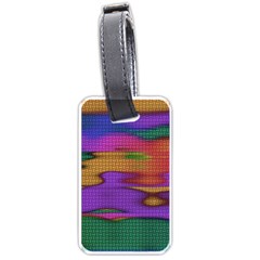 Puzzle Landscape In Beautiful Jigsaw Colors Luggage Tag (one side)