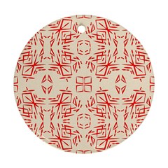 Abstract Pattern Geometric Backgrounds   Round Ornament (two Sides) by Eskimos